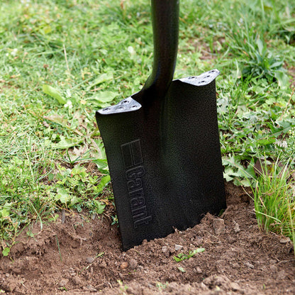 Garden spade, wood handle