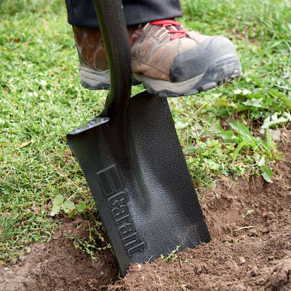 Garden spade, wood handle