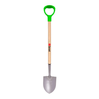 Round Point Tempered Steel Shovel with D-Grip Handle