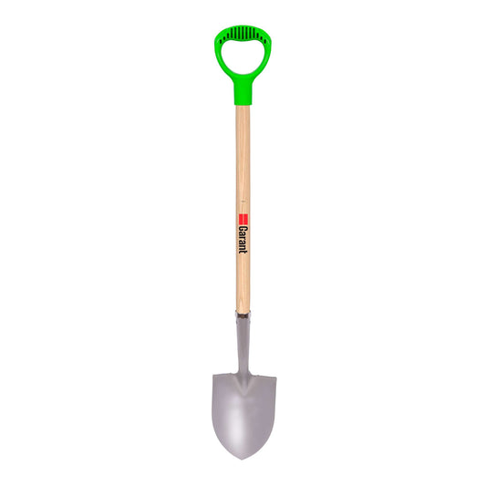 Round Point Tempered Steel Shovel with D-Grip Handle