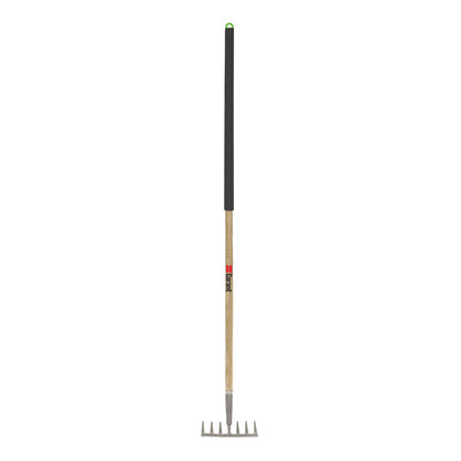 Level rake, wood handle