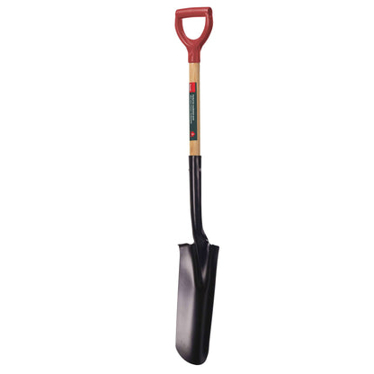 Drain spade, wood handle