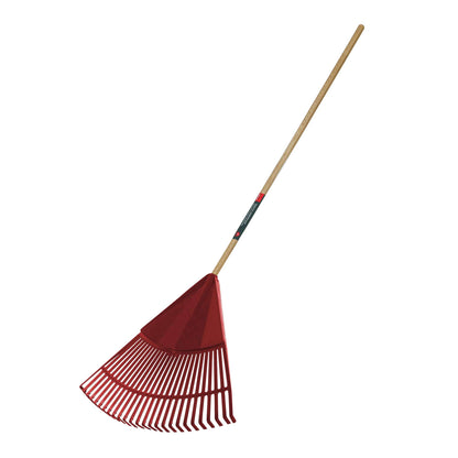 Leaf rake, 26 py tines, hardwood handle