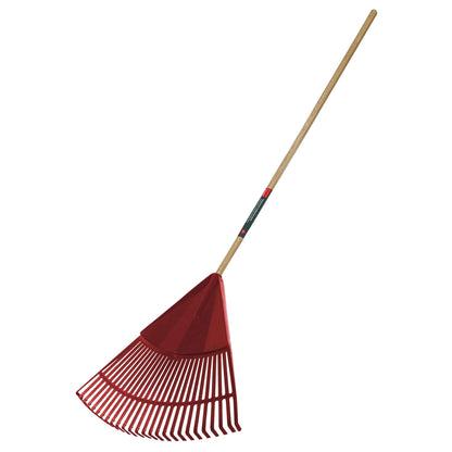 Leaf rake, 26 py tines, hardwood handle