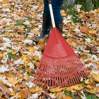 Leaf rake, 26 py tines, hardwood handle