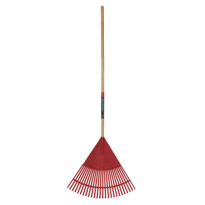 Leaf rake, 26 py tines, hardwood handle