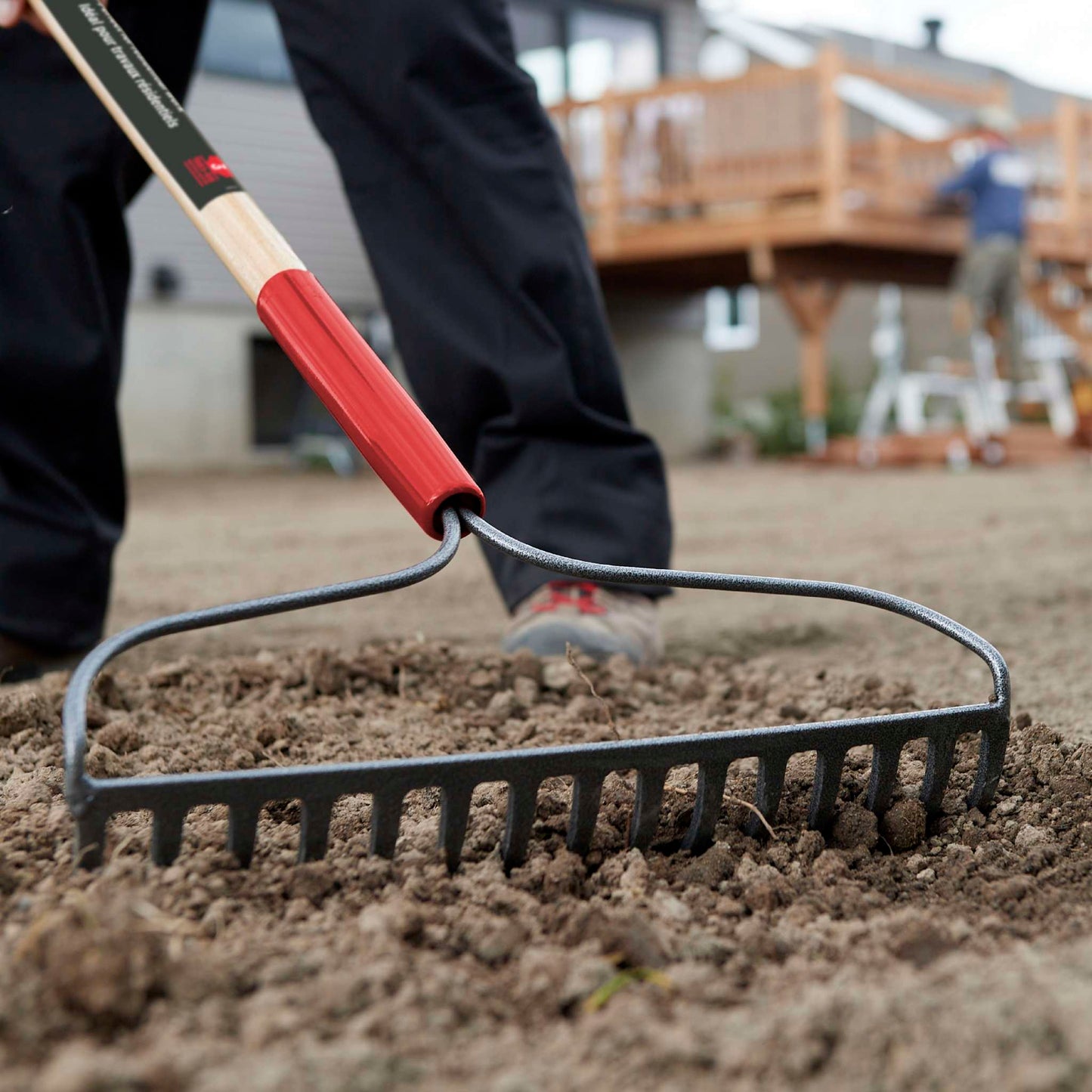 Bow rake wood handle