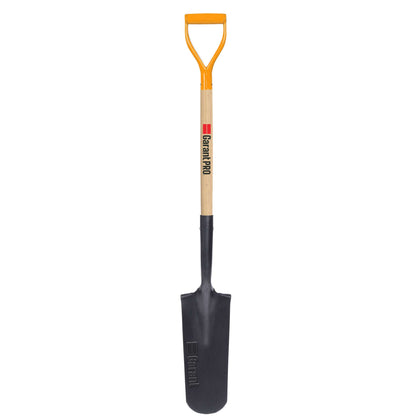 Drain spade, wood handle