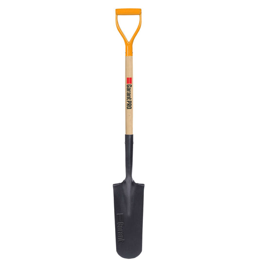 Drain spade, wood handle