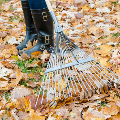 Springback lawn rake