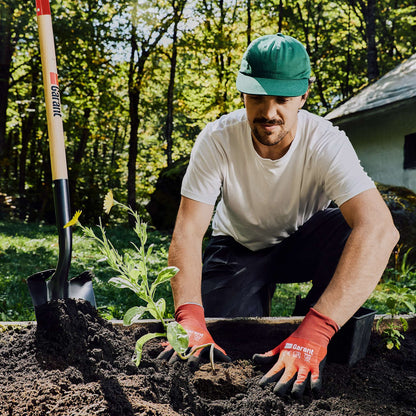 Garden spade, wood handle