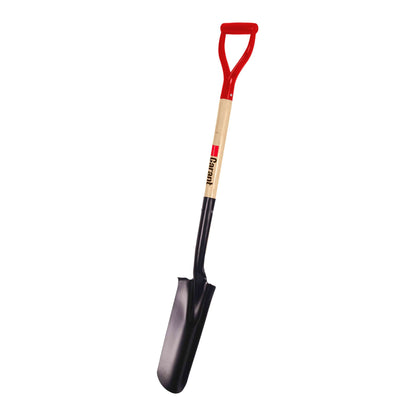 Pelle à drain, manche en bois