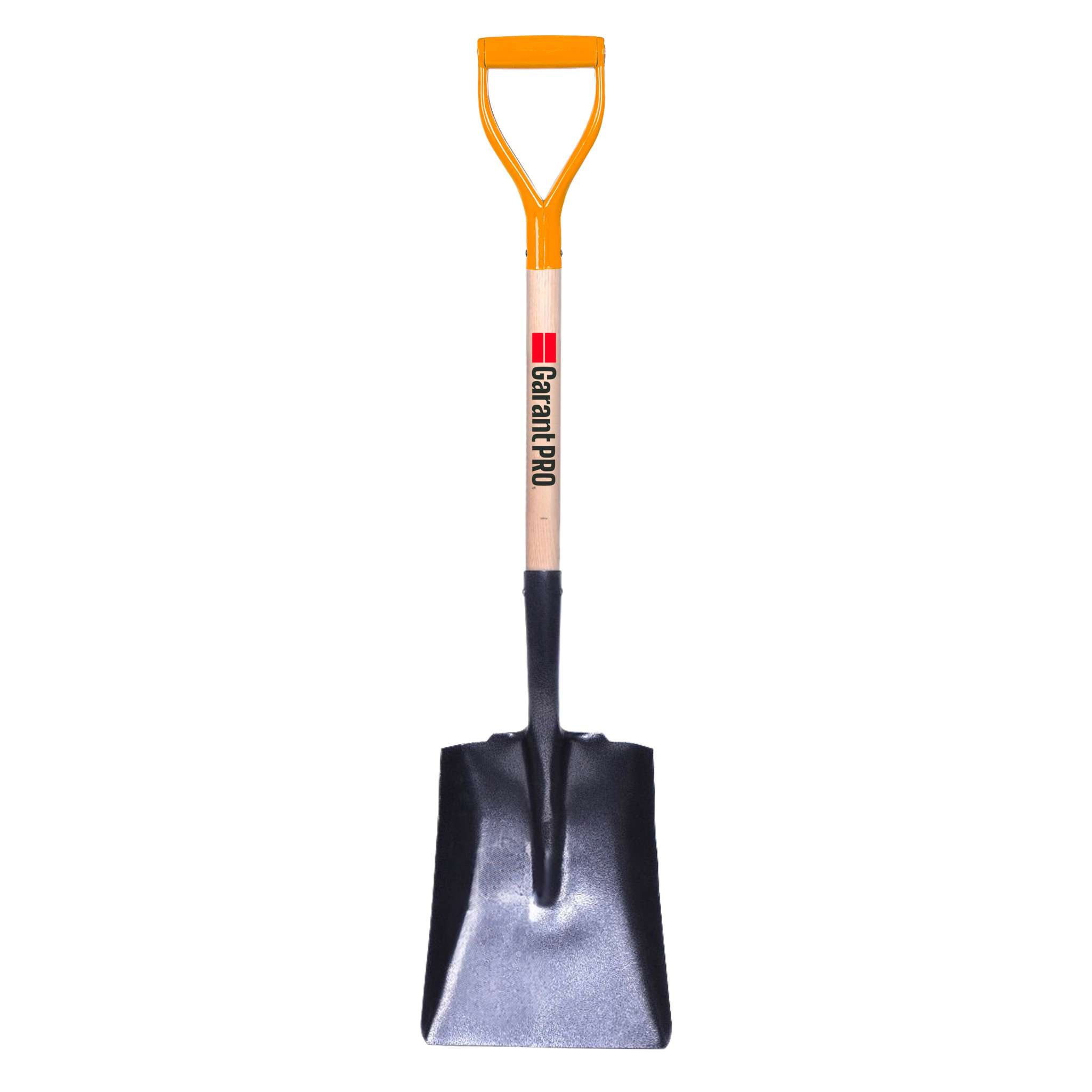 Square point shovel, wood handle, D-grip – Garant