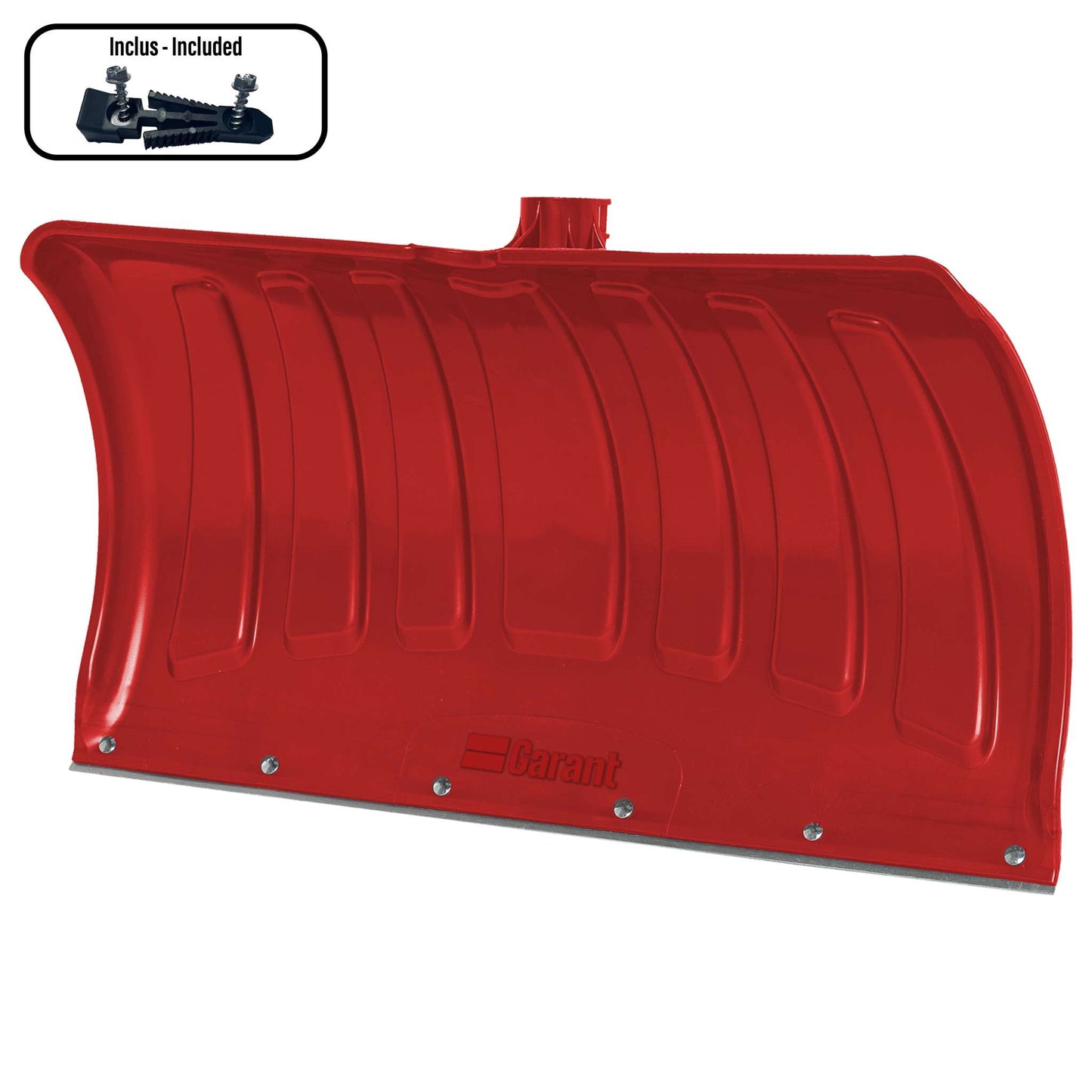 21" poly blade, steel wear strip