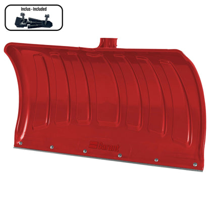 21" poly blade, steel wear strip