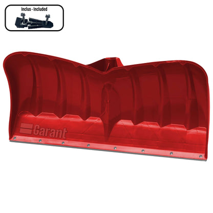 26" poly blade, steel wear strip