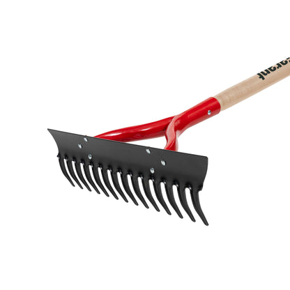 Bow rake wood handle