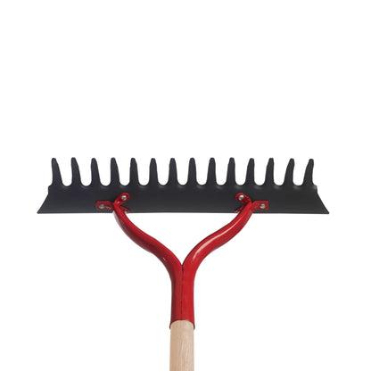 Bow rake wood handle