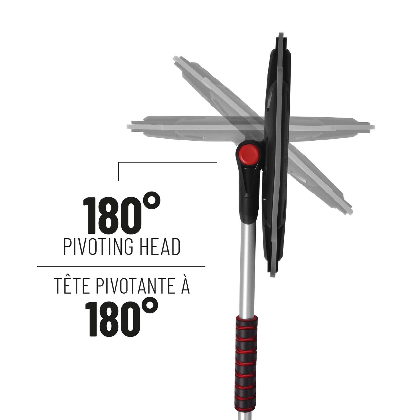 Balai à neige anti-égratignures 29 po avec tête pivotante