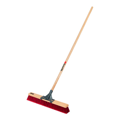 Balai-brosse pour surfaces lisses, 24 po, manche en bois
