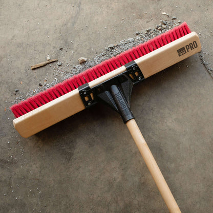 Push broom, 24", smooth, wood hdl