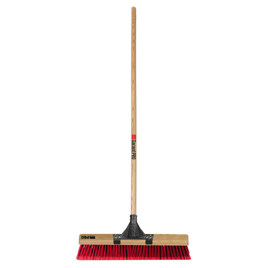 Push broom, 18", multi, wood hdl