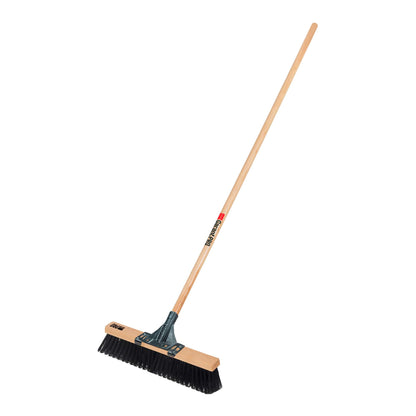 Push broom, 18", rough, wood hdl