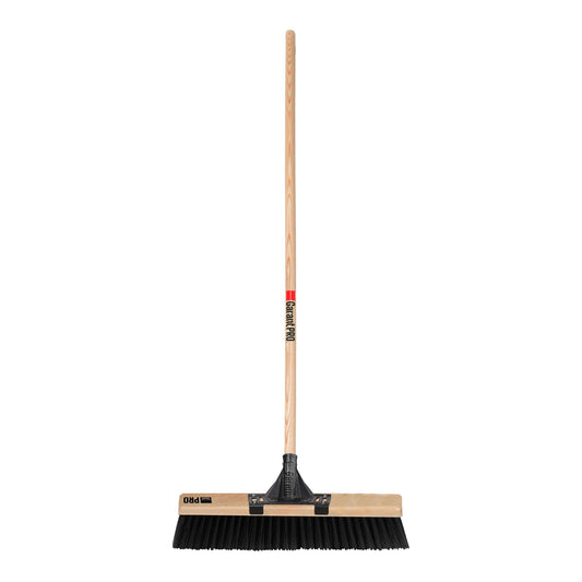 Push broom, 18", rough, wood hdl