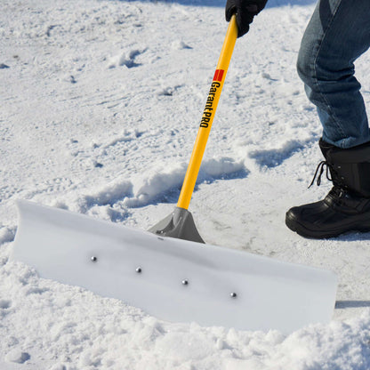 Snow pusher, 36'' uhmw