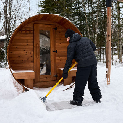 Snow pusher, 36'' uhmw