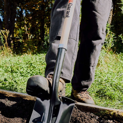 Garden spade, wood handle