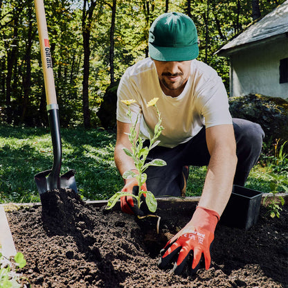 Garden spade, wood handle