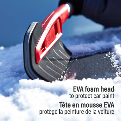 Balai à neige anti-égratignures 45 po avec poignée en mousse