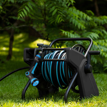 Dévidoir de patio en matériaux mixtes