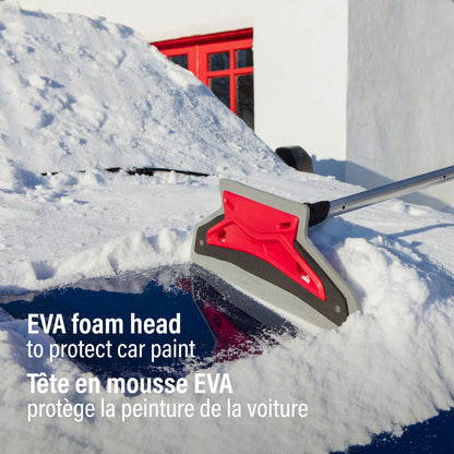Balai à neige télescopique anti-égratignures 63 po avec tête pivotante