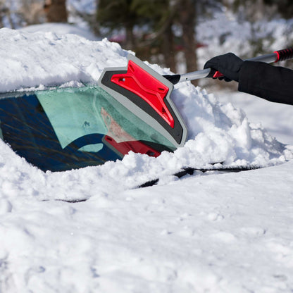 Balai à neige télescopique anti-égratignures 63 po avec tête pivotante