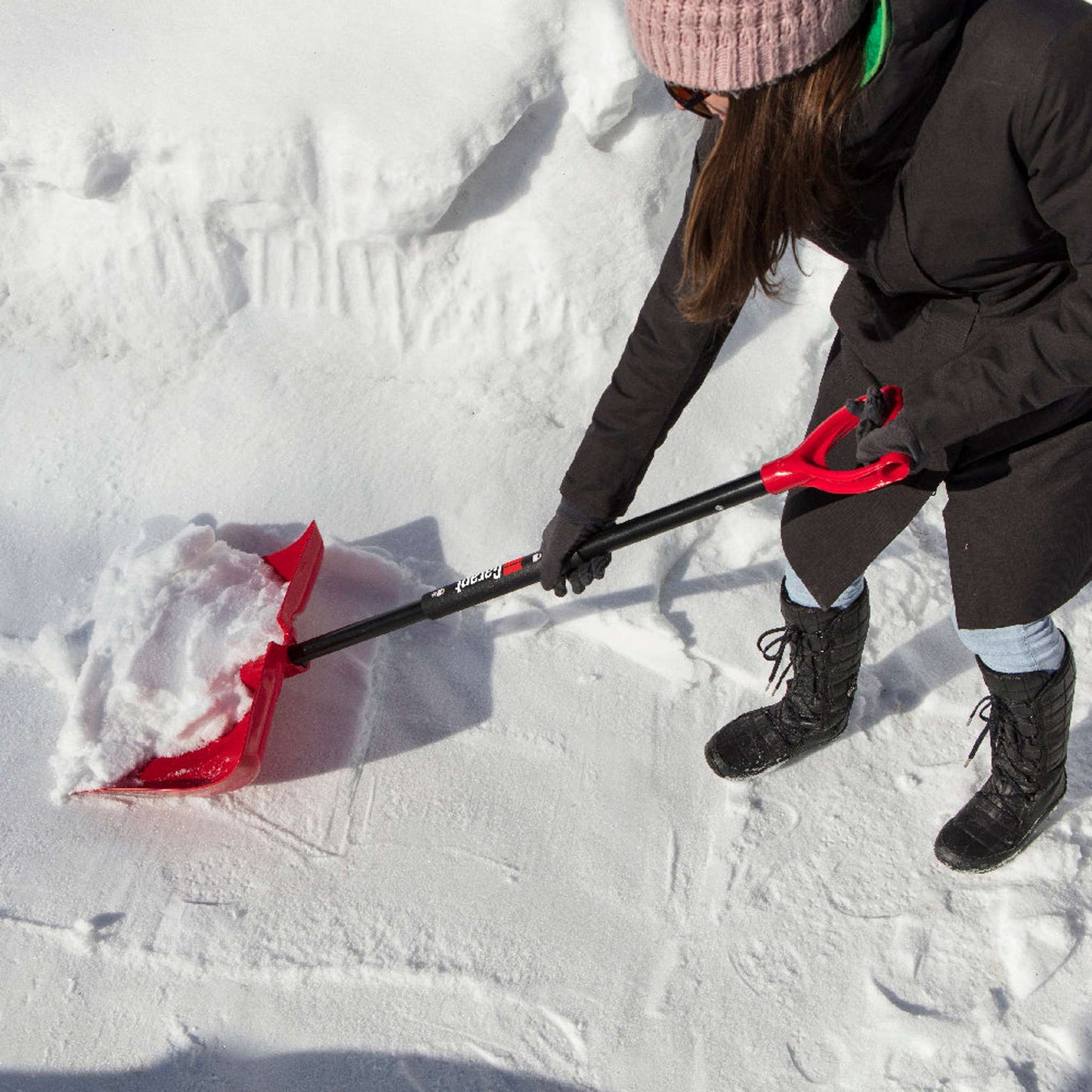 Foldable snow shovel,18 in. poly blade