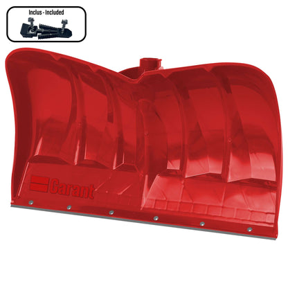 22'' poly blade, steel wear strip