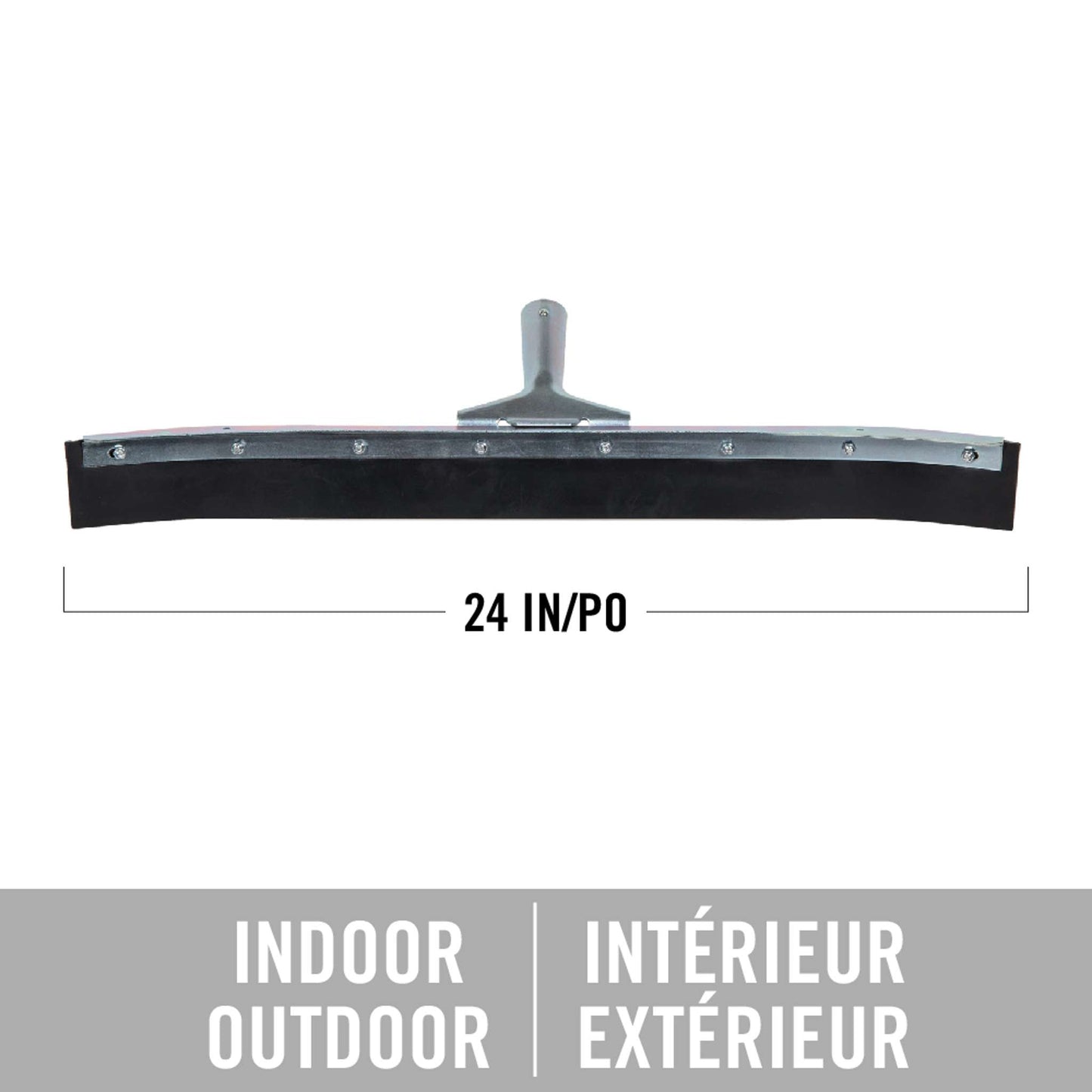 Floor squeegee, curved rubber head 24"