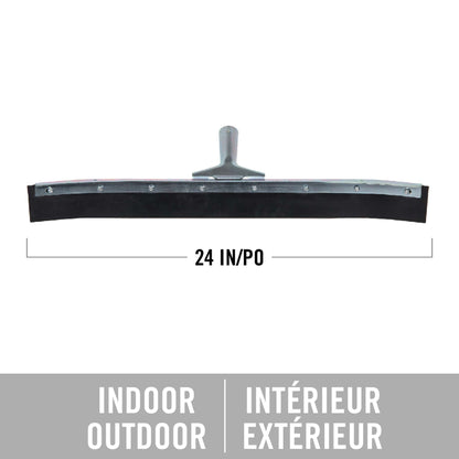 Floor squeegee, curved rubber head 24"