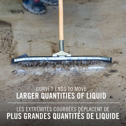 Floor squeegee, curved rubber head 24"