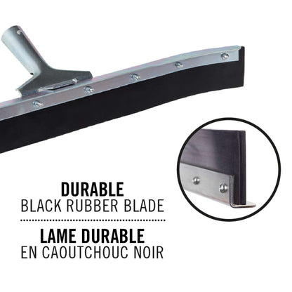 Floor squeegee, curved rubber head 24"