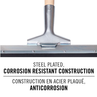 Floor squeegee, curved rubber head 24"