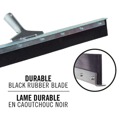 Racloir droit de plancher, en caoutchouc, 24"