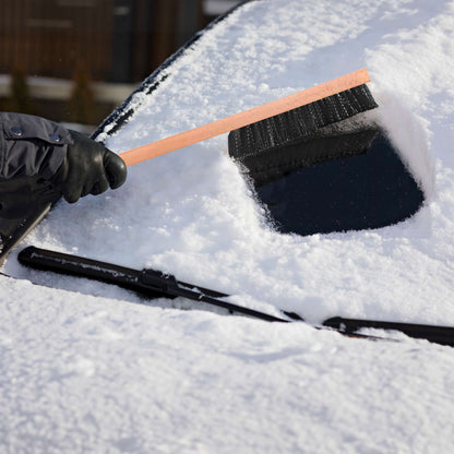 Balai à neige en bois et grattoir à glace 25 po