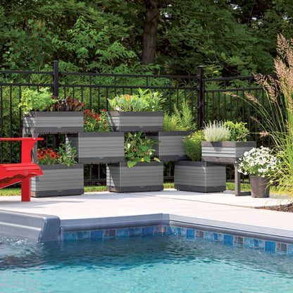 Modular Garden Starter Set with 3 Planters and 2 Legs
