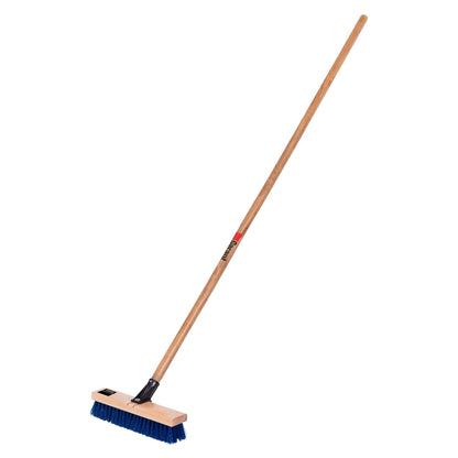 Brosse de terrasse 12", fibres synthétiques, manche bois