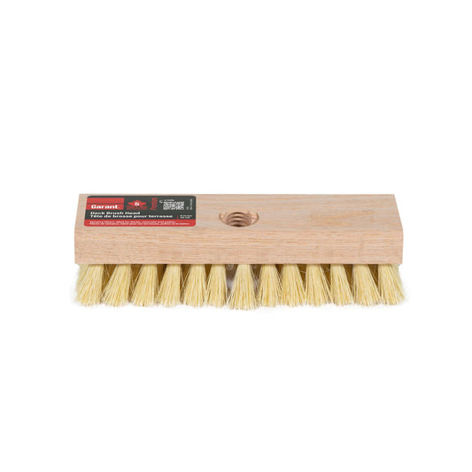 Deck brush, 8", natural bristles