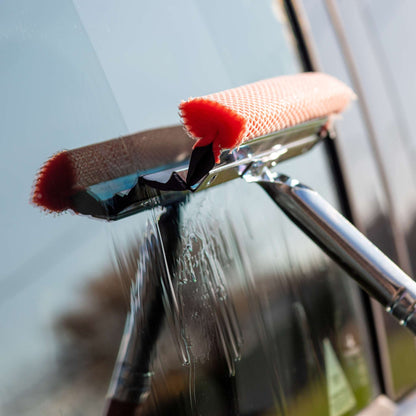 8" window squeegee, wood handle