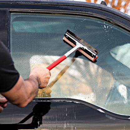 8" window squeegee, wood handle